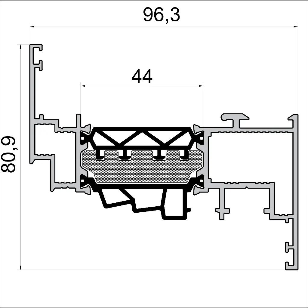 W 8711 Sash Standard / Elegant – 6 m