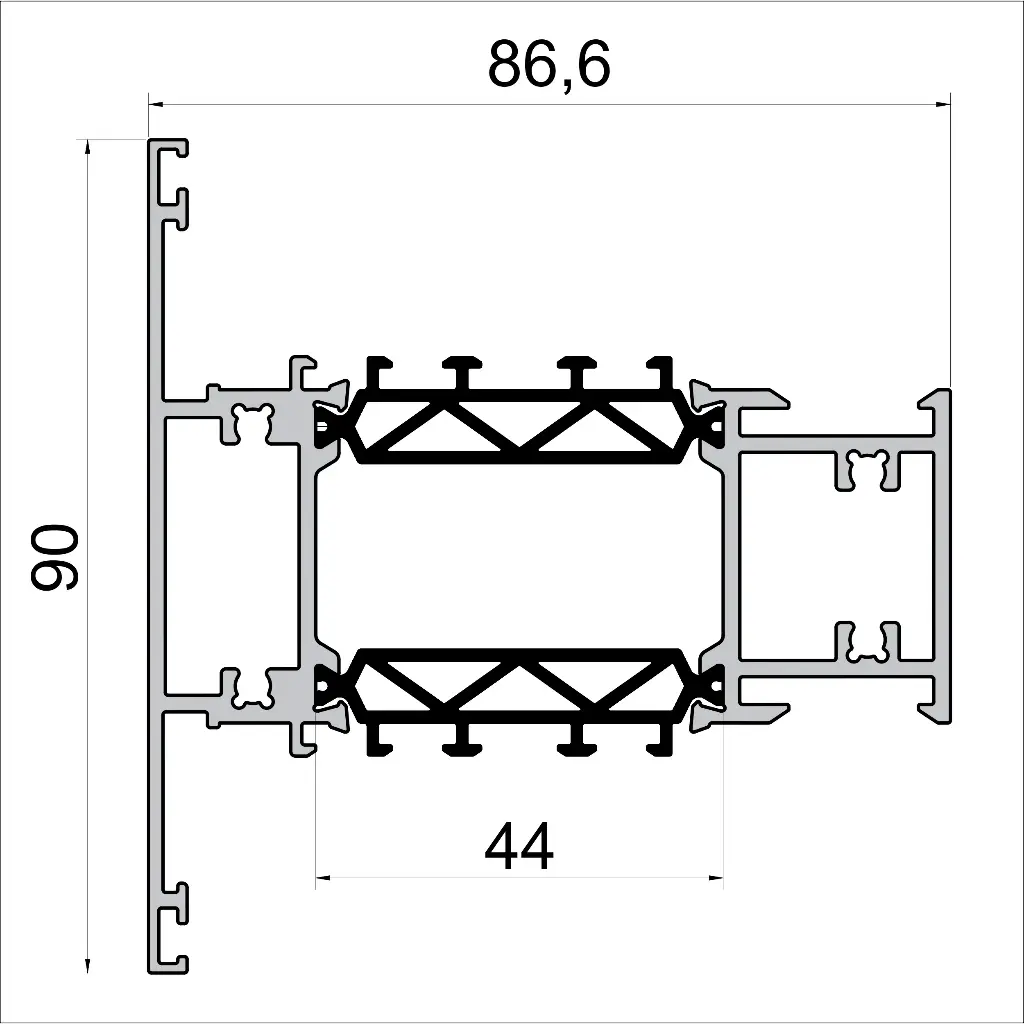 W 8721 Mullion Standard / Renaissance – 6 m
