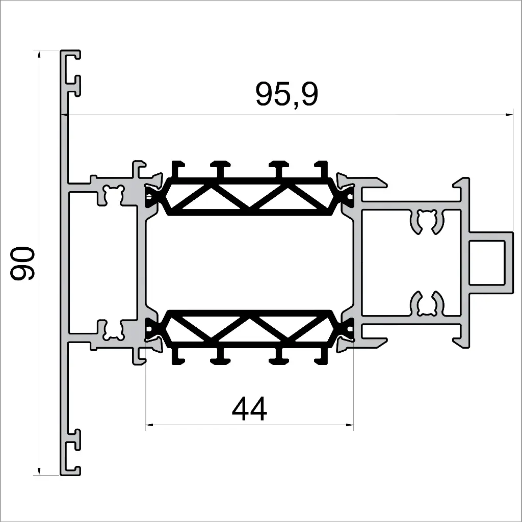 W 8722 Mullion Elegant– 6 m