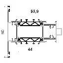 W 8722 Делител Elegant 6 м