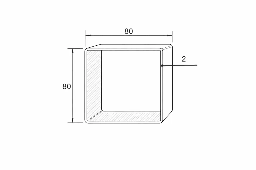 8856 Raw Box Profile 80×80×2
