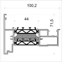 W 8733 Floating Mullion Wood– 6 m