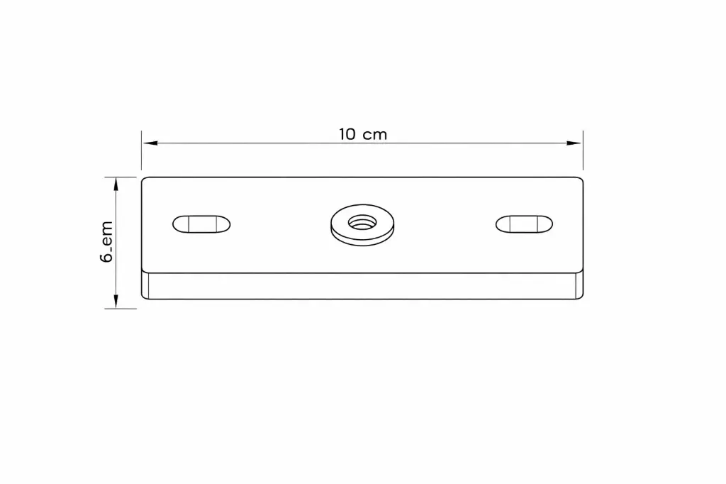 8851 Structural Facade Base Plate Blank – 10 cm