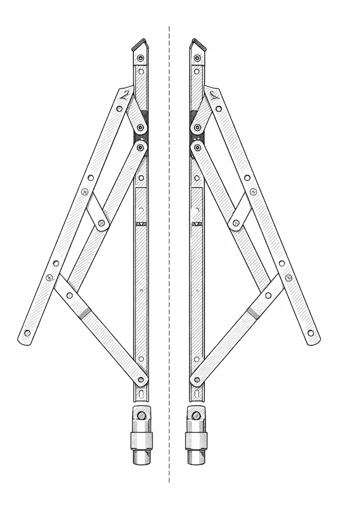 8871 Single Scissor for Facade Vent 88