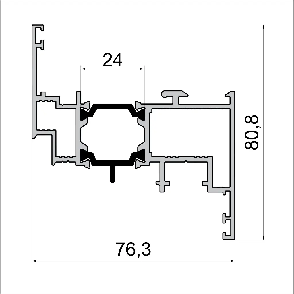 W 6711 Sash Slim – 6 m