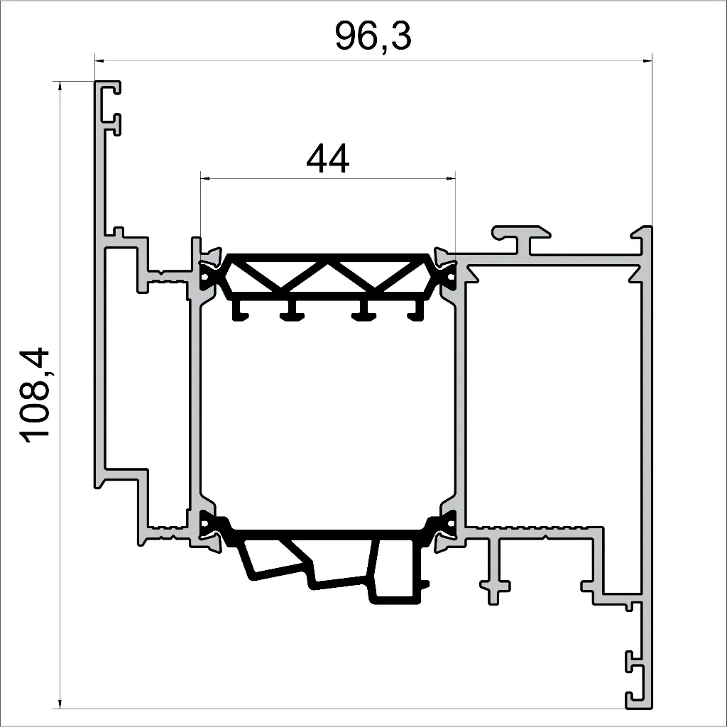 W 8761 Door Sash with Locking – 6 m