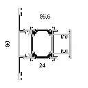 W 6721 Mullion Slim– 6 m