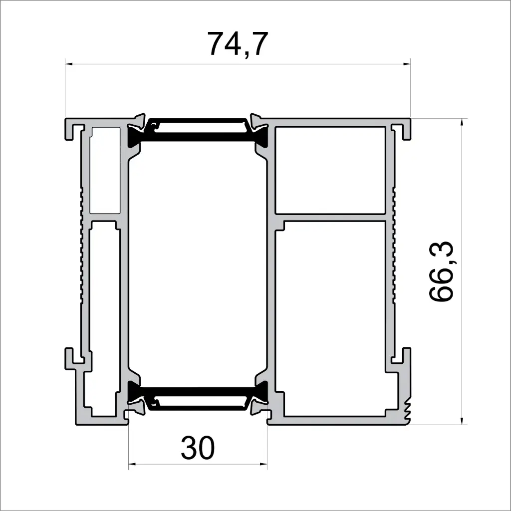 D 8715 Entrance Door Panel Sash – 7 m