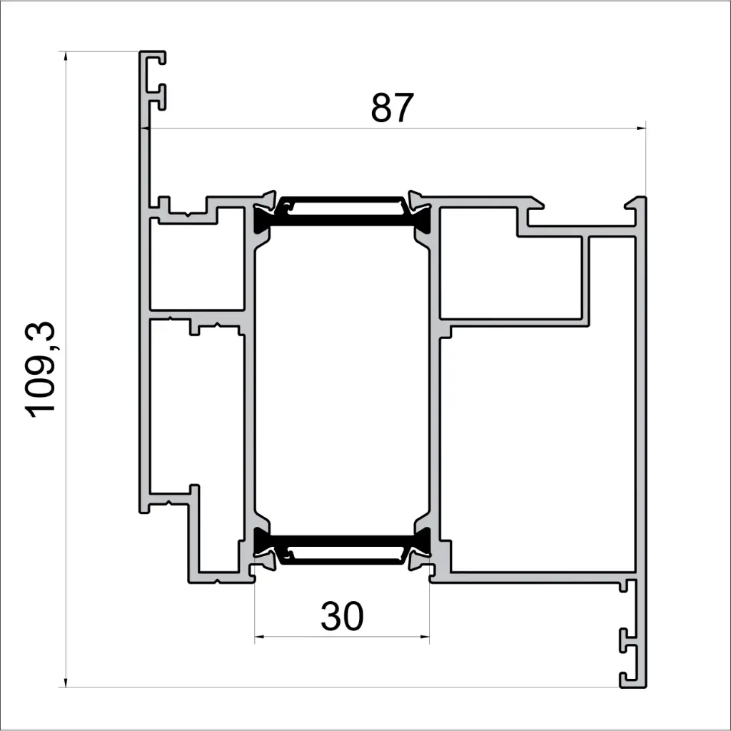 D 8717 Entrance Door Sash Opening Inward – 7 m