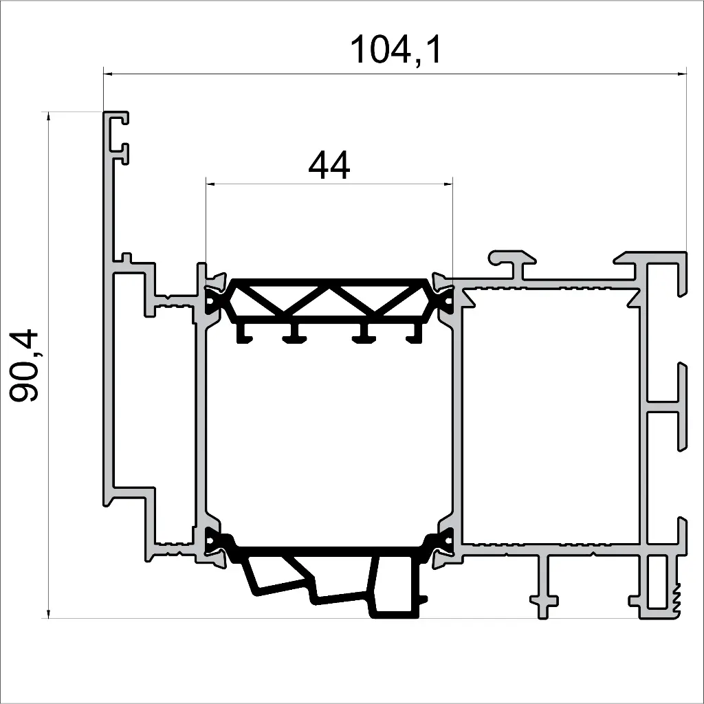 W 8763 Door Sash Wood– 6 m