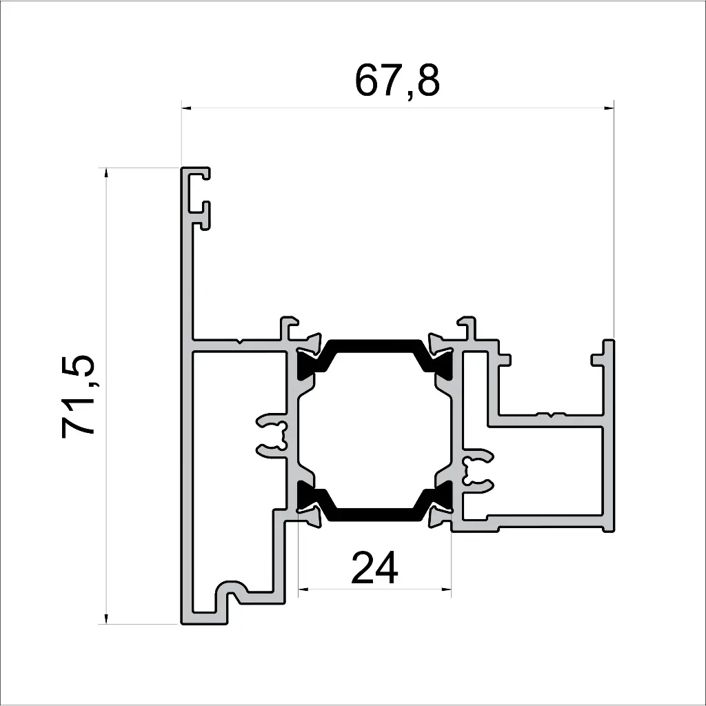 W 6731 Летящ Делител Slim  6 м
