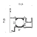 W 6731 Floating Mullion Slim– 6 m