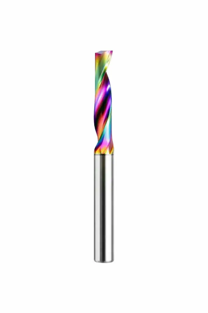 Single-flute carbide CNC end mill
