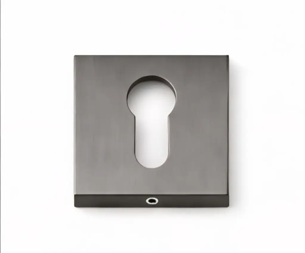 Square rosette for cylinder – solid brass