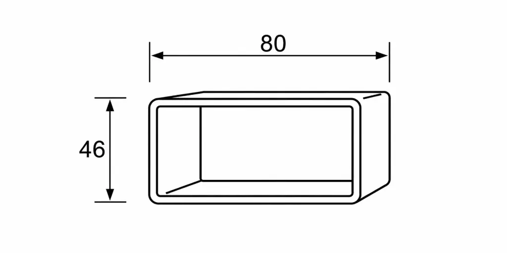 5060 Кутия 80х46x2 снадка колона
