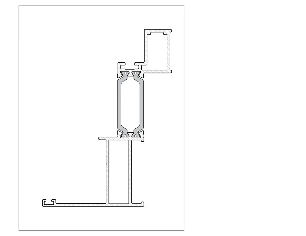 F 5532 Каса за структурна клапа за вграждане 44стъкл.