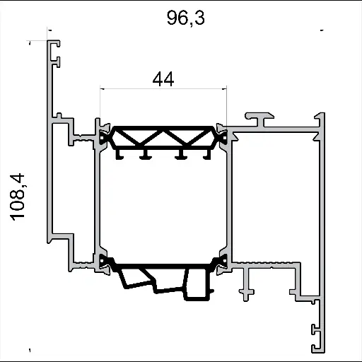 W 8761 Door Sash with Locking – 6 m