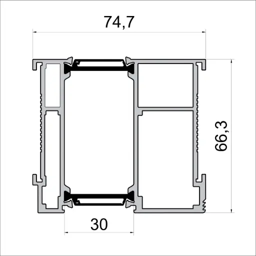 D 8715 Entrance Door Panel Sash – 7 m
