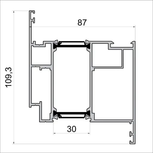 D 8717 Entrance Door Sash Opening Inward – 7 m
