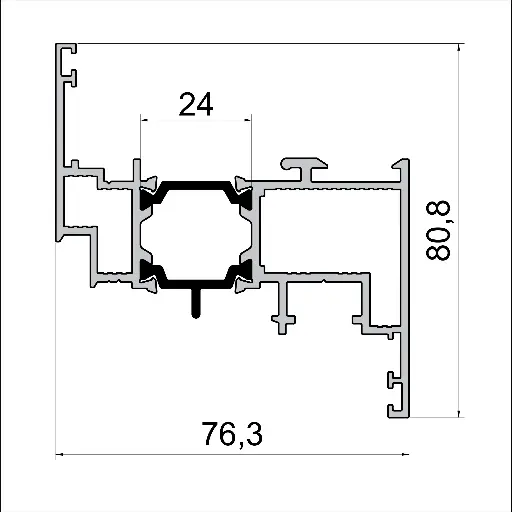 W 6711 Sash Slim – 6 m