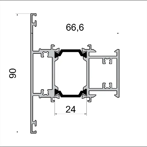 W 6721 Mullion Slim– 6 m
