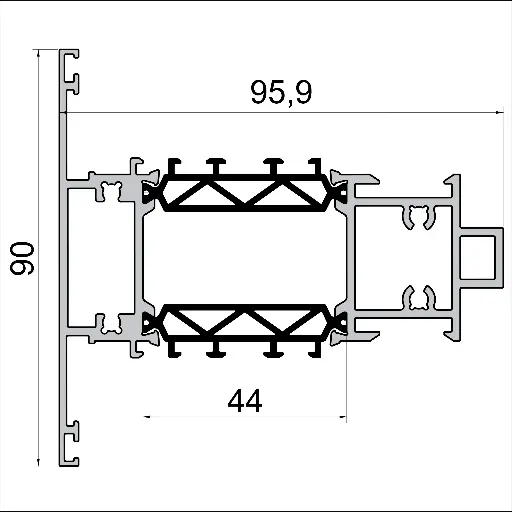 W 8722 Mullion Elegant– 6 m