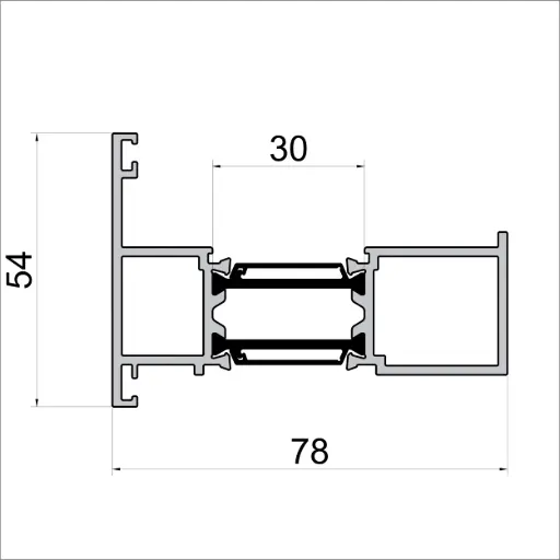 W 8734 Floating Door Mullion – 6 m