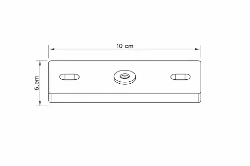 8851 Structural Facade Base Plate Blank – 10 cm