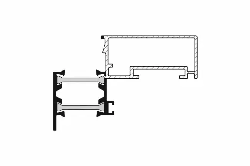 F 5041 Sash for Structural Vent for Integration – 30 mm Glass – 6.5 m