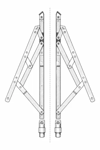 8871 Single Scissor for Facade Vent 88