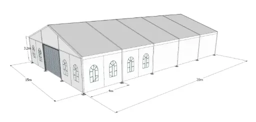 Industrial storage tent