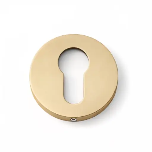 Round rosette for cylinder – solid brass