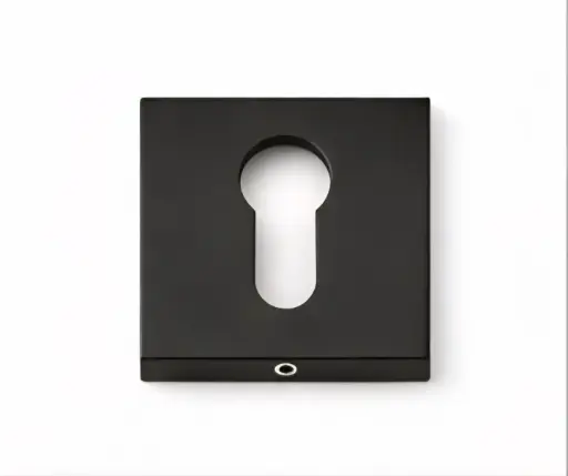 Square rosette for cylinder – solid brass